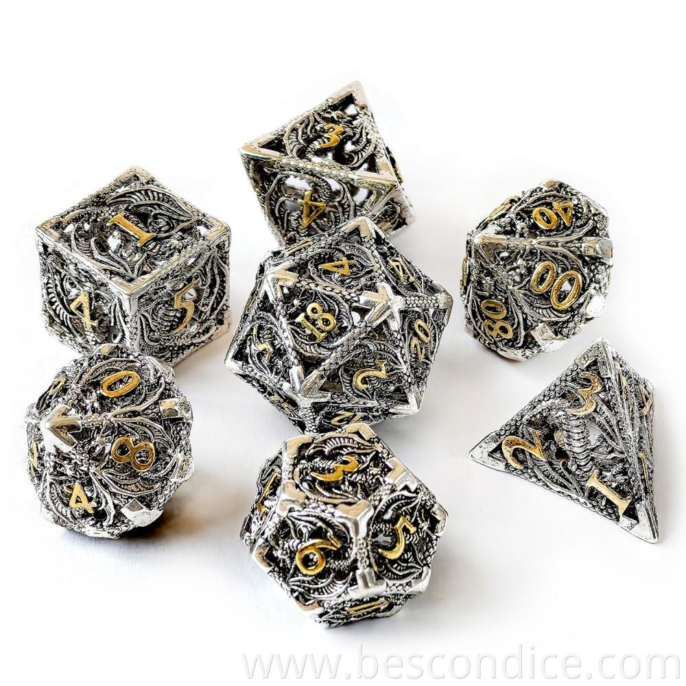 Hollow Polyhedron Dnd Metal Dice